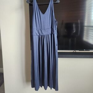 Elegant Blue Sleeveless Dress - Boden Sleeveless Jersey Maxi Dress Navy 16/18R